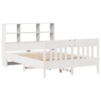 Bedframe zonder matras massief grenenhout wit 140x200 cm - thumbnail
