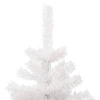 VidaXL Kunstkerstboom met verlichting en standaard 180 cm pvc wit - thumbnail
