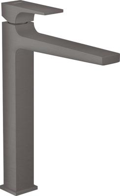 Hansgrohe Metropol ééngreeps wastafelkraan 260 met rechte greep en PushOpen afvoerplug, Brushed Black Chrome
