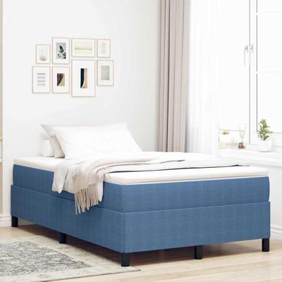 Bedframe Blauw 120 x 190 cm Katoenen stof