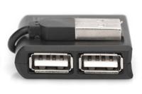 Digitus DA-70217 USB 2.0-hub 4 poorten Zwart - thumbnail