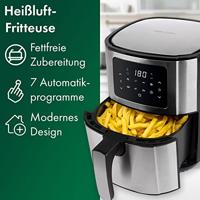 Profi Cook PC-FR 1239 H Airfryer 5.5 l RVS, Zwart - thumbnail