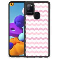 Samsung Galaxy A21s Bumper Case Waves Roze - thumbnail