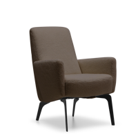 Fauteuil X-103 Lage Rug Donkerbruin Stof - thumbnail
