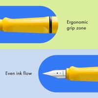 Kalligrafiepen Lamy Safari 018M Geel Blauw - thumbnail