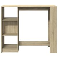 Bartafel met schap 124x46x103,5 cm hout sonoma eikenkleur - thumbnail