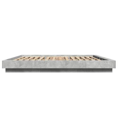 Bedframe bewerkt hout betongrijs 180x200 cm