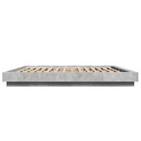 Bedframe bewerkt hout betongrijs 180x200 cm - thumbnail