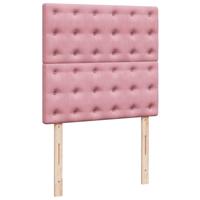 Boxspring met matras fluweel roze 180x200 cm - thumbnail