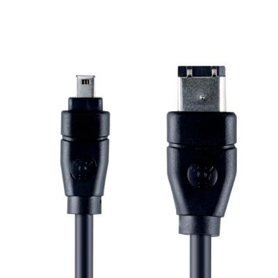 Bandridge Câble FireWire 4 Pin to 6 Pin câble FireWire, 2.0 m Noir 2 m – (2.0 m, Noir)