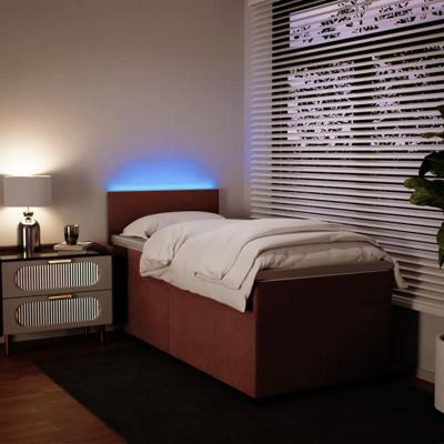 Boxspring met matras fluweel roze 100x200 cm - thumbnail