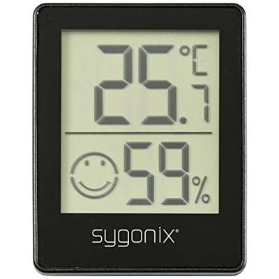 Sygonix SY-5268502 Thermo- en hygrometer Zwart