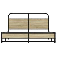 Bedframe zonder matras bewerkt hout sonoma eikenkleur 150x200cm - thumbnail