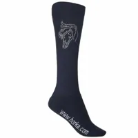 Red Horse Crystal kinder sokken donkerblauw maat:31-34 - thumbnail
