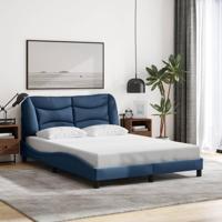 Bedframe zonder matras stof blauw 140x190 cm - thumbnail