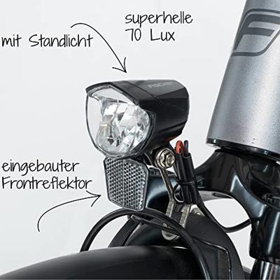 FISCHER FAHRRAD 85355 Koplamp LED werkt op de dynamo Zwart