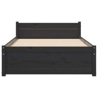 Bedframe massief hout zwart 75x190 cm 2FT6 Small Single - thumbnail