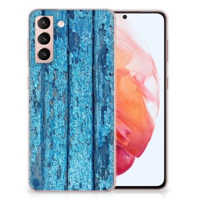 Samsung Galaxy S21 | Bumper Hoesje | Wood Blue