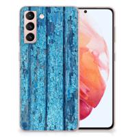 Samsung Galaxy S21 | Bumper Hoesje | Wood Blue - thumbnail