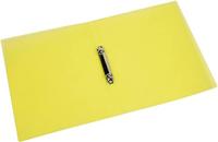 Q-CONNECT ringmap, PP, 2 ringen, 16 mm, transparant geel - thumbnail