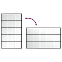 VidaXL Wandspiegel 100x60 cm metaal zwart - thumbnail