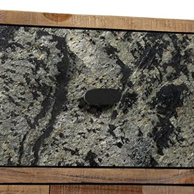 Wandkast met 6 lades 70x30x76 cm massief gerecycled teakhout