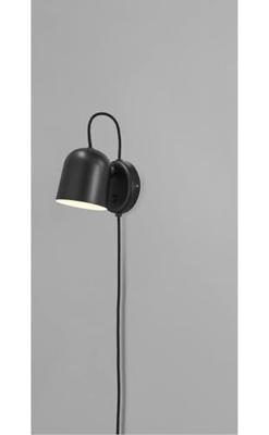 Wandlamp zwart slaapkamer &apos;Angle&apos; GU10 verstelbaar schakelaar DFTP
