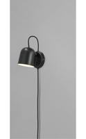Wandlamp zwart slaapkamer &apos;Angle&apos; GU10 verstelbaar schakelaar DFTP - thumbnail
