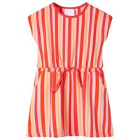 VidaXL Kinderjurk met trekkoord 140 roze en rood - thumbnail
