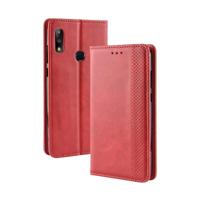 Magnetische Buckle retro textuur horizontale Flip lederen case voor ASUS Zenfone Max plus (m2) ZB634KL/Zenfone Max shot ZB634KL met houder & kaartsle - thumbnail