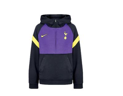Tottenham Hotspur Half Zip Trainingsstop Junior 2021-2022 - Maat 164 - Kleur: ZwartGeelPaars | Soccerfanshop