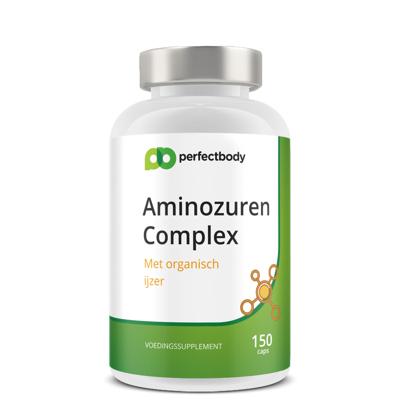 Organisch IJzer capsules - Met aminozuren - Voor energie, bloed & weerstand - 150 capsules PerfectBody