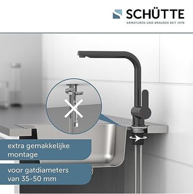 Schutte RIO ééngreepsmengkraan keuken met hoge uitloop | hoogglans grafiet
 79836