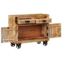 Dressoir 80x30x65 cm massief ruw mangohout - thumbnail