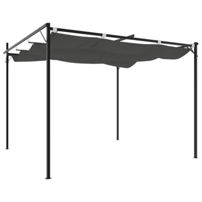 Pergola met uitschuifbaar dak 295x292x230 antracietkleurig