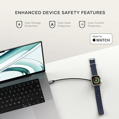 Satechi ST-QCAWM Magnetische laadkabel Watch Series 1, Watch Series 2, Watch Series 3, Watch Series 4, Watch Series 5, Watch Series 6, Watch Series 7, Watch