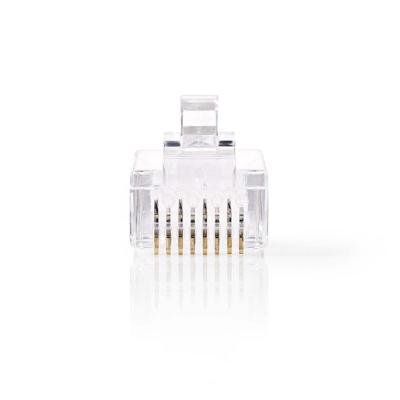 Netwerkconnector | RJ45 Male - Voor Stranded Cat6 UTP-Kabels | 10 Stuks | Transparant