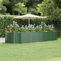 Plantenbak 367x140x68 cm gegalvaniseerd staal groen - thumbnail