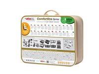 Universele Leder/Stoffen Stoelhoezenset 'Comfortline' Zwart/Grijs + Witte rand - 11-delig OTCMF214 - thumbnail