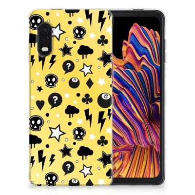 Silicone Back Case Samsung Xcover Pro Punk Geel Silicone Back Case Samsung Xcover Pro Punk Geel