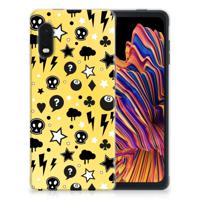 Silicone Back Case Samsung Xcover Pro Punk Geel - thumbnail