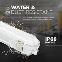 F04 LED TL armatuur met bewegingssensor 150cm - 60 Watt 7800 lumen (130lm/W) - CCT instelbare lichtkleur - Instelbare Osram Transformator - Vervangt 500W - Koppelbaar - IK08 - IP66 waterdicht - thumbnail