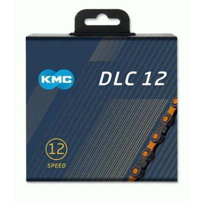 KMC fietsketting dlc 12 126 schakels - oranjezwart (272g)