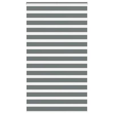VidaXL Zebra rolgordijn 125x200 cm stofbreedte 120,9 cm donkergrijs VidaXL Zebra rolgordijn 125x200 cm stofbreedte 120,9 cm donkergrijs