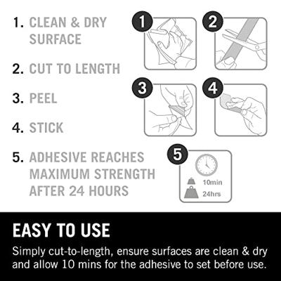 VELCRO® VEL-EC60242 Klittenband Om vast te plakken Haak- en lusdeel, Extra sterk (l x b) 1000 mm x 50 mm Wit 1 m