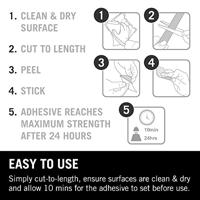 VELCRO® VEL-EC60242 Klittenband Om vast te plakken Haak- en lusdeel, Extra sterk (l x b) 1000 mm x 50 mm Wit 1 m - thumbnail