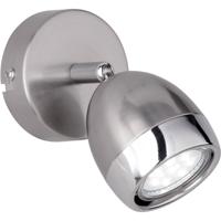 LED Wandspot - Trion Nonta - GU10 Fitting - 3W - Warm Wit 3000K - 1-lichts - Rond - Mat Nikkel - Aluminium - thumbnail