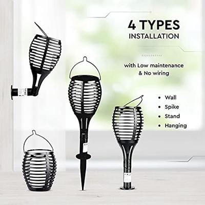 V-TAC VT-719 Solar Flame Wandlamp - IP44 - 0,45W - 5 Lumen - 2200K