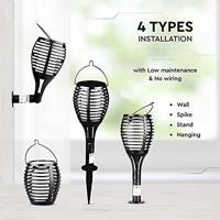 V-TAC VT-719 Solar Flame Wandlamp - IP44 - 0,45W - 5 Lumen - 2200K - thumbnail