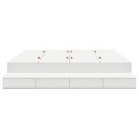Opbergbedframe met lade Wit 236.5 x 180 x 31.5 cm Bewerkt hout - thumbnail